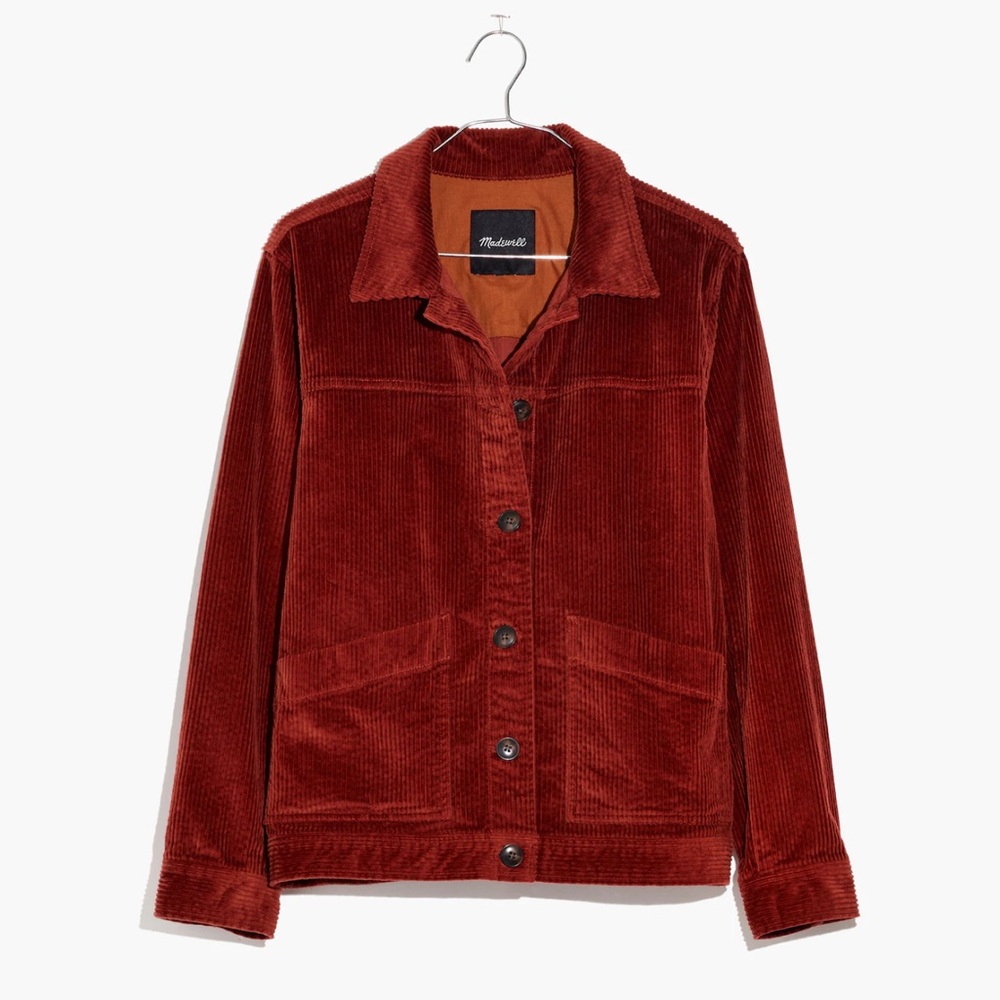 Madewell Red Corduroy Utility Jacket - Picture 2 of 11